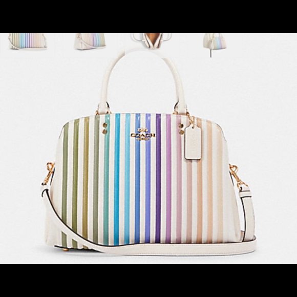 NWT Coach ombré LG Lillie quilted leather satchel - Picture 1 of 4